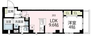 クリザンテム中幸町【203号室号室】の間取り