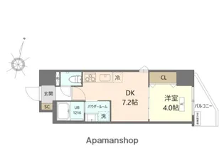 K.Curacion【8階】の間取り