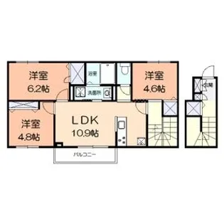 サニーフィールド【2階】の間取り