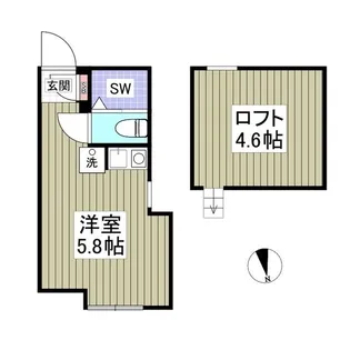ユナイト船越アンドリアノフ【205号室】の間取り