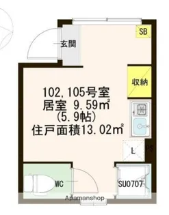 ハートコート東白楽【1階】の間取り