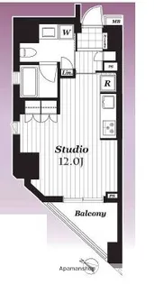 オープンレジデンシア品川【4階】の間取り