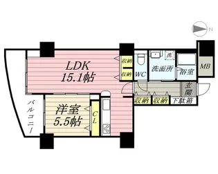 品川シーサイドビュータワー Ⅱ【10階】の間取り