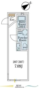 オークレジデンス川崎【2階】の間取り