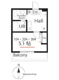 ハーミットクラブハウス根岸グラン【2階】の間取り