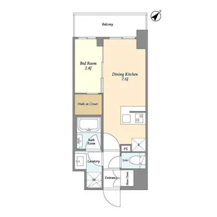 グランカーサ横濱石川町【6階】の間取り