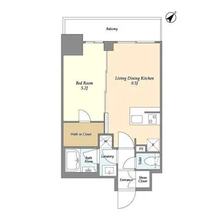 グランカーサ横濱石川町【9階】の間取り