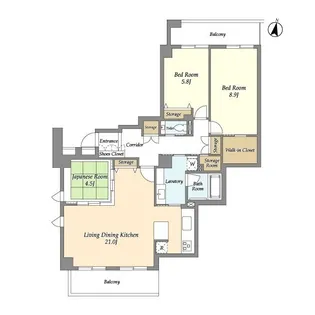 PATH宮前平【4階】の間取り