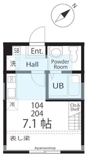 ハーミットクラブハウスシーズン【2階】の間取り