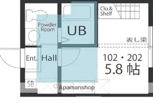 ハーミットクラブハウス京急弘明寺ⅢA号棟【1階】の間取り