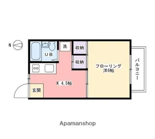 チュベローズ金沢【1階】の間取り