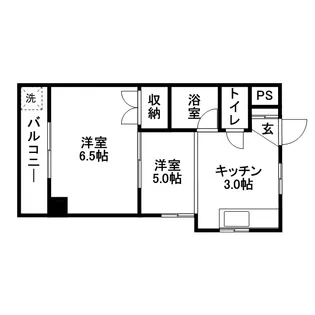 清新三興ハイツ【2階】の間取り