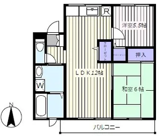 パーシモンⅡ(ツー)【2階】の間取り