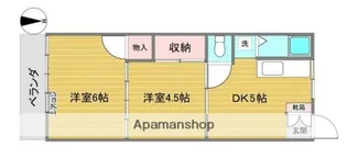 フラッツ山手【2階】の間取り
