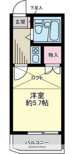 1Kの間取り画像