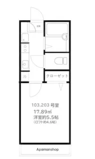 神奈川県横浜市神奈川区神之木台【アパート】の間取り
