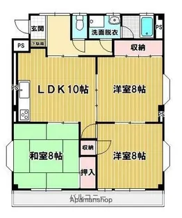 パルリバーサイドⅡ【2階】の間取り