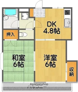 ハイムクエレひばりが丘【2階】の間取り
