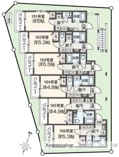 1Kの間取り画像