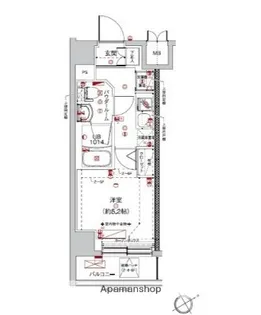 クラリッサ新綱島【6階】の間取り