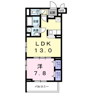 LES AILESレゼル【3階】の間取り