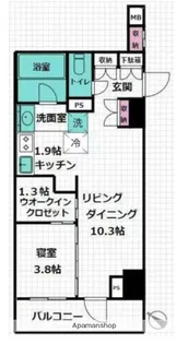 デュフレ横浜石川町【8階】の間取り