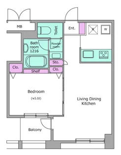 レジディア横濱馬車道【6階】の間取り