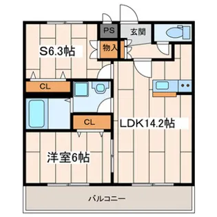 サンライズ【3階】の間取り
