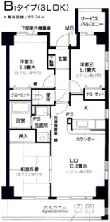 ラポール菅田【4階】の間取り