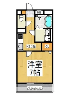 ベルシティ大鋸【2階】の間取り