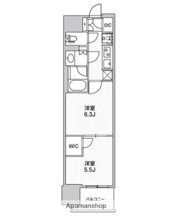 WORVE横浜伊勢佐木町【15階】の間取り