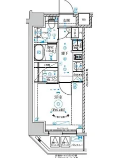 RELUXIA横濱吉野町Ⅲ【7階】の間取り