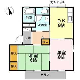 パレス雅 A【1階】の間取り