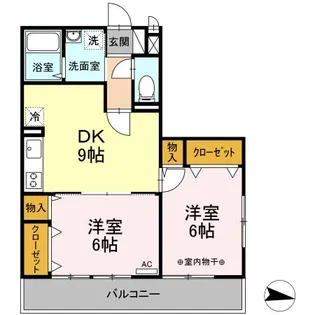 グランディールナギサワ【2階】の間取り