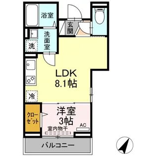 AOIパレス溝の口【2階】の間取り