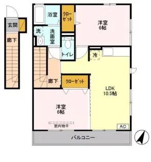 リバティーSASA【2階】の間取り