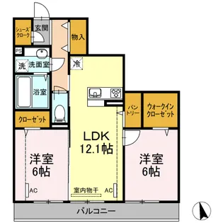マ・メール・ロワ【2階】の間取り