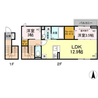 DーROOM港北【2階】の間取り