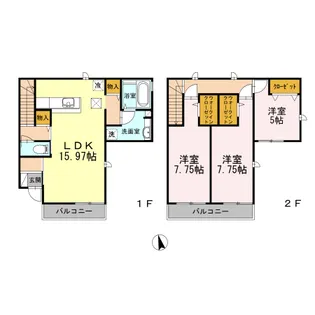 グラディート【1階】の間取り