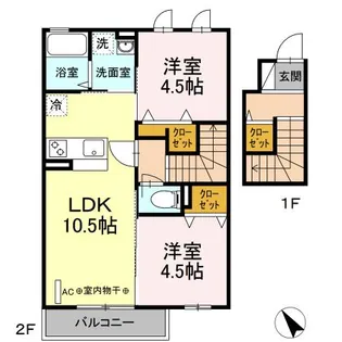 グランモア柳川【2階】の間取り