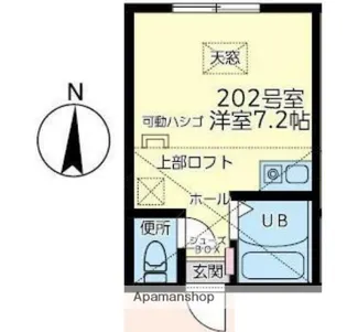 ユナイト山手エマヌエーレ【2階】の間取り