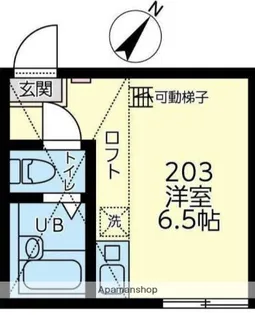 ユナイト七島アルカシオン【1階】の間取り