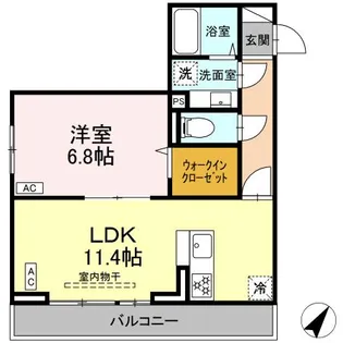 ピンウィール南台【2階】の間取り