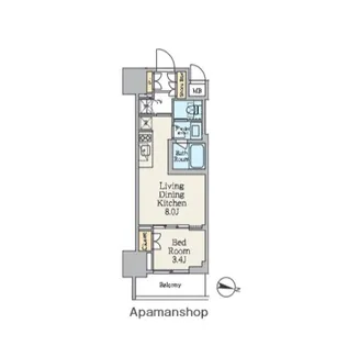 クレストコート池上【9階】の間取り
