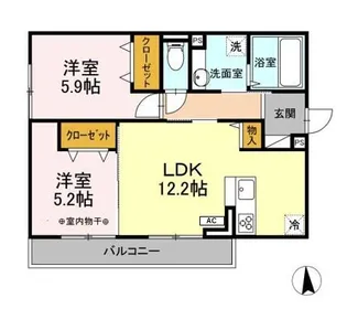 ラフター【2階】の間取り