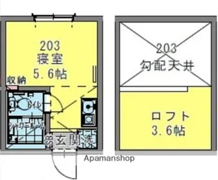 ルミエール新子安【2階】の間取り