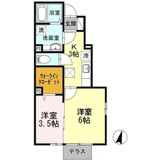 エスポワール鵠沼【1階】の間取り