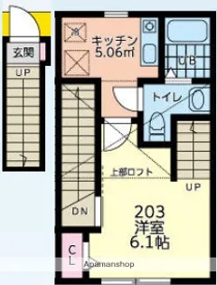ピースフロー淵野辺【2階】の間取り
