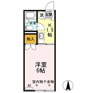 ハイツ井上 B【1階】の間取り