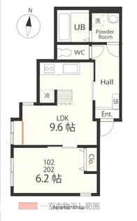 ハーミットクラブハウストゥギャザー横浜SALON【2階】の間取り